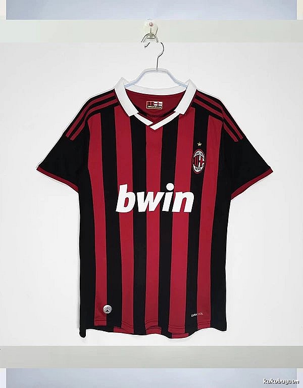 AC Milan Sport Retro soccer jersey Red Black Striped for Collection Drops