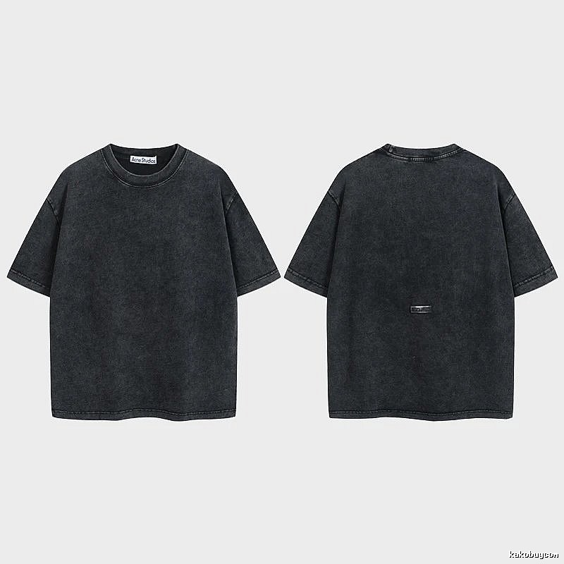 Acne Studios 2090-80 Black Style Ac908040 Stockholm Logo T-Shirt Modern Fit