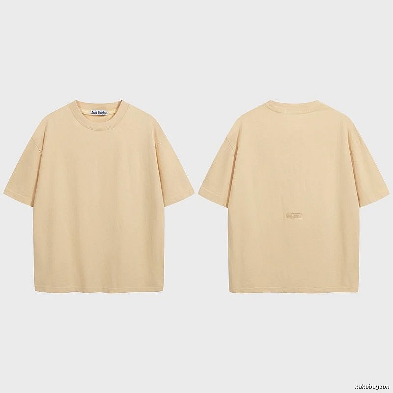 Acne Studios 2090-80 Yellow Style Ac908040 Stockholm Logo T-Shirt Match Day