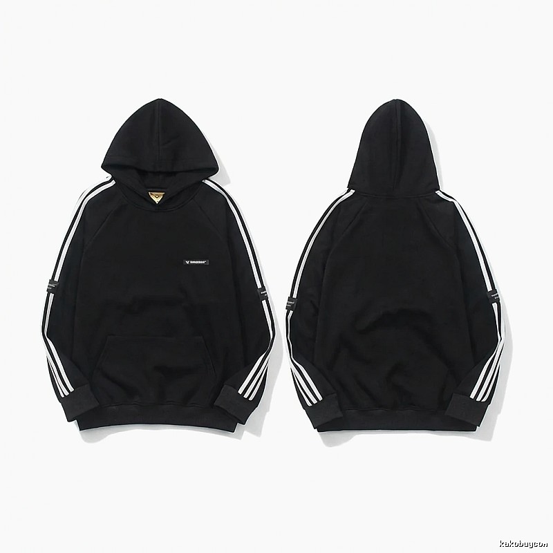 Adidas classic three - stripe black sweatshirt