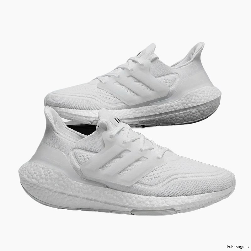 Adidas minimalist style white running shoes