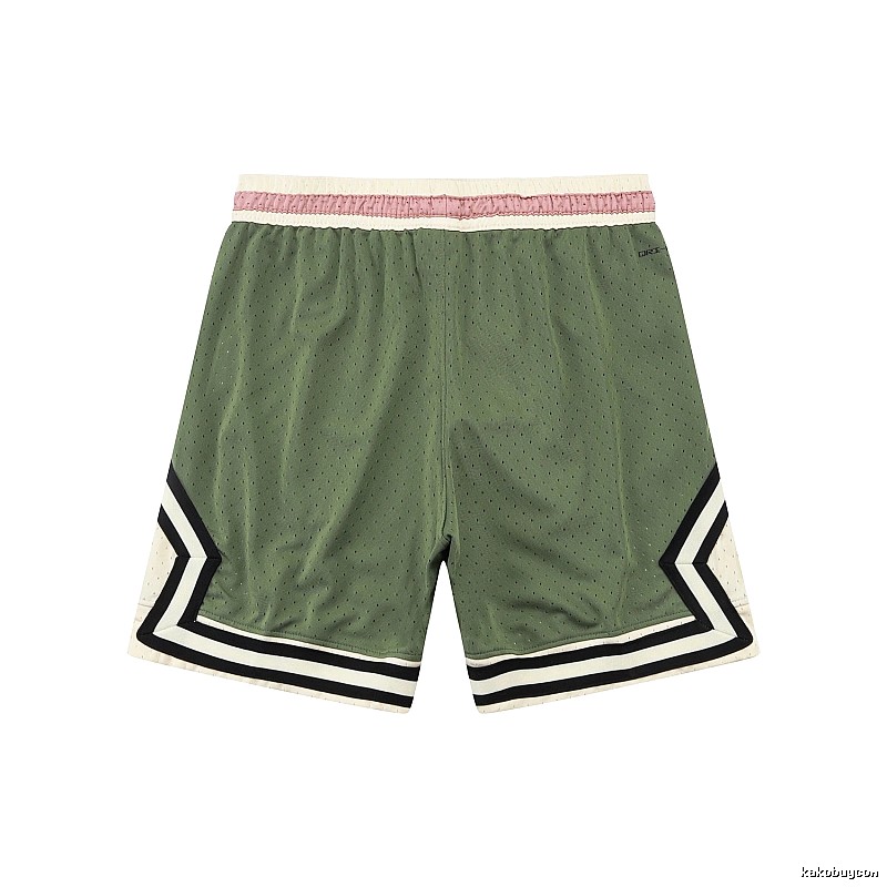 AJ retro-style green shorts