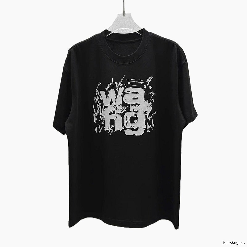 Alexander Wang Graffiti Street Style Black T-Shirt