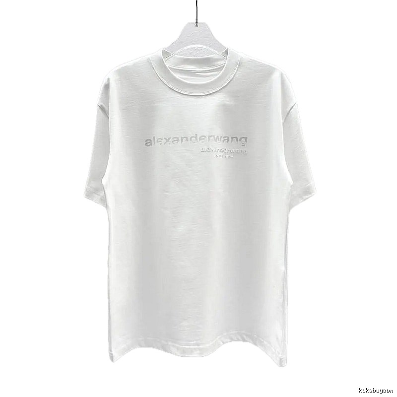 Alexander Wang Letter Print Casual Style White T-Shirt