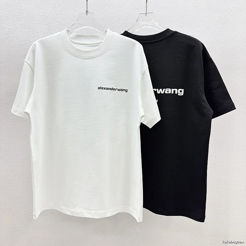 Alexander Wang Minimalist Lettering Black & White Short-sleeve T-shirt