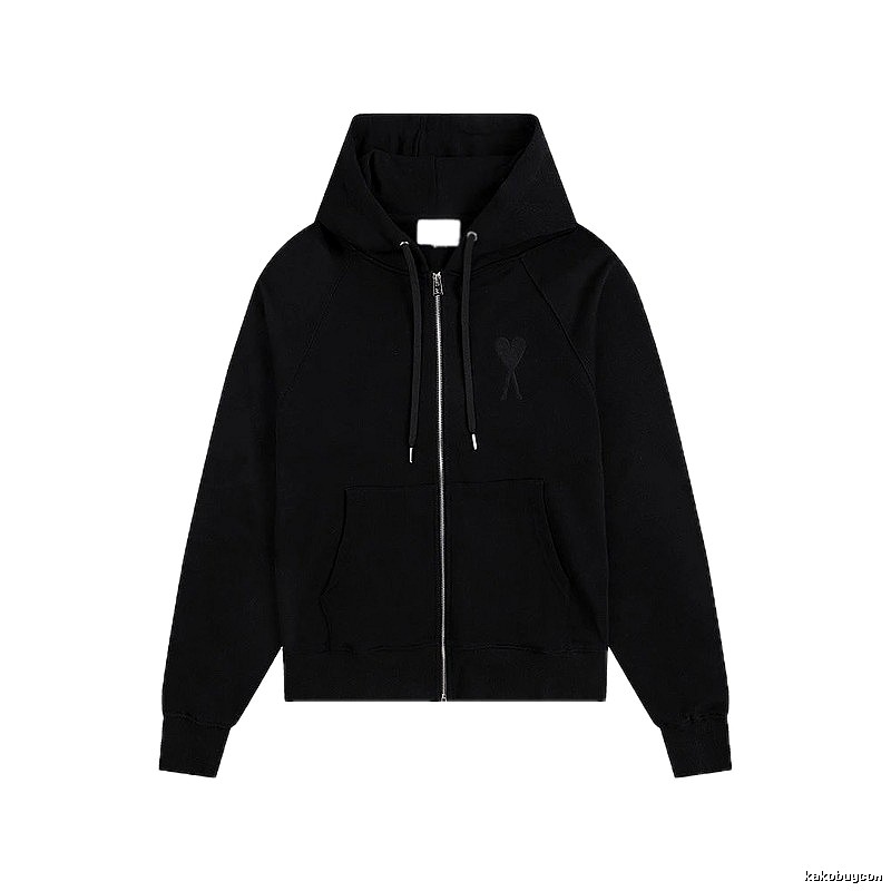 AMI Love Simple Style Black Hoodie