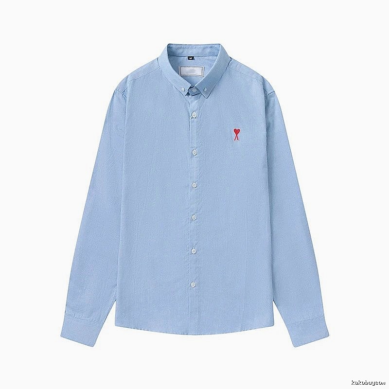 AMI minimalist style blue shirt