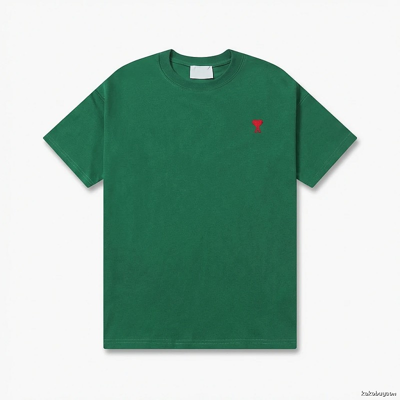 AMI minimalist style green T-shirt