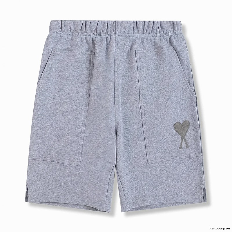 AMI pattern casual gray shorts