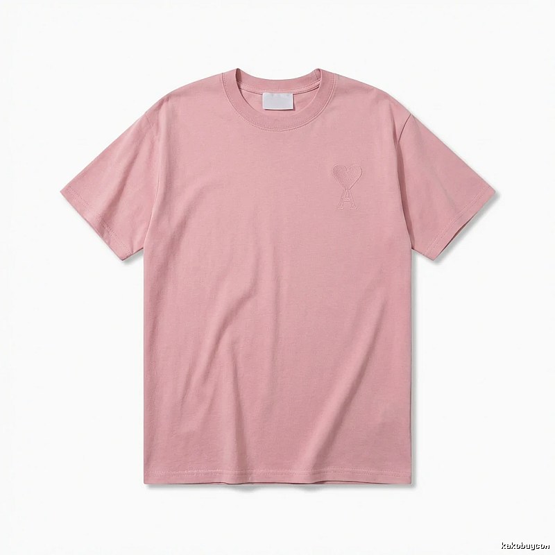 AMI simple and elegant pink T-shirt