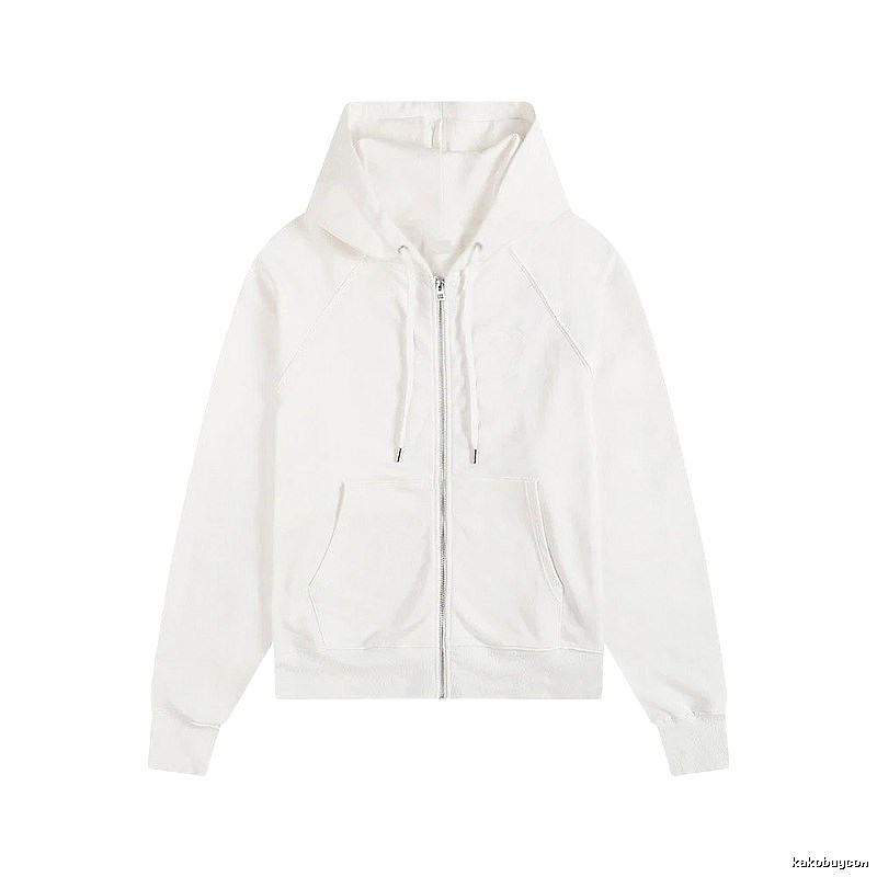 AMI simple style white hoodie