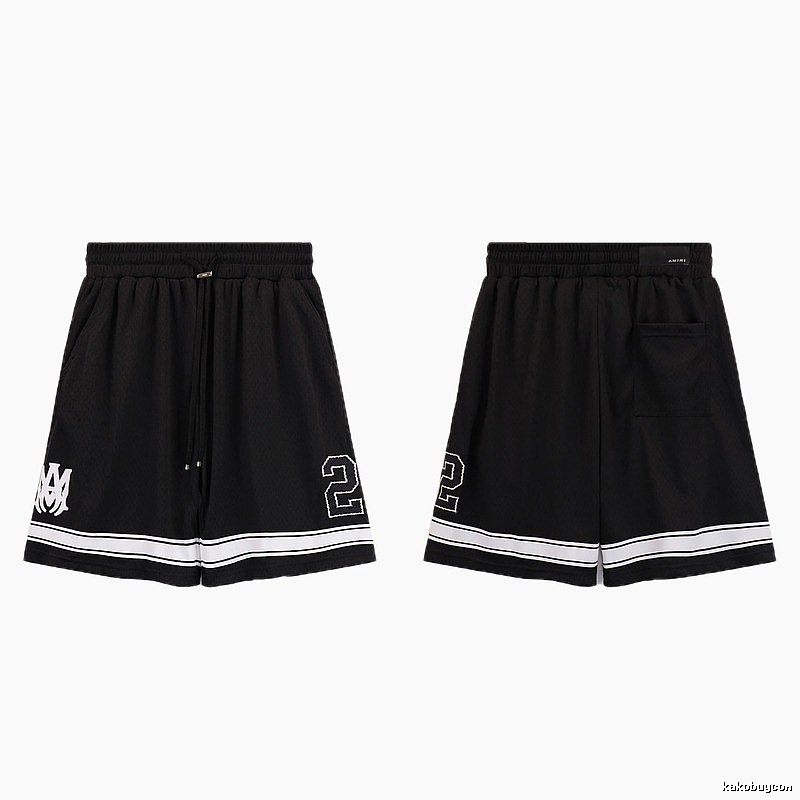 AMIRI American Basketball Style Black Athletic Shorts
