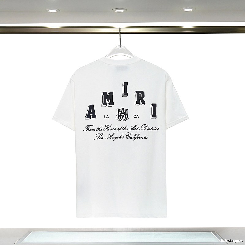 Amiri Daily Graphic T-shirt White Blue Amiri with Visual Detail