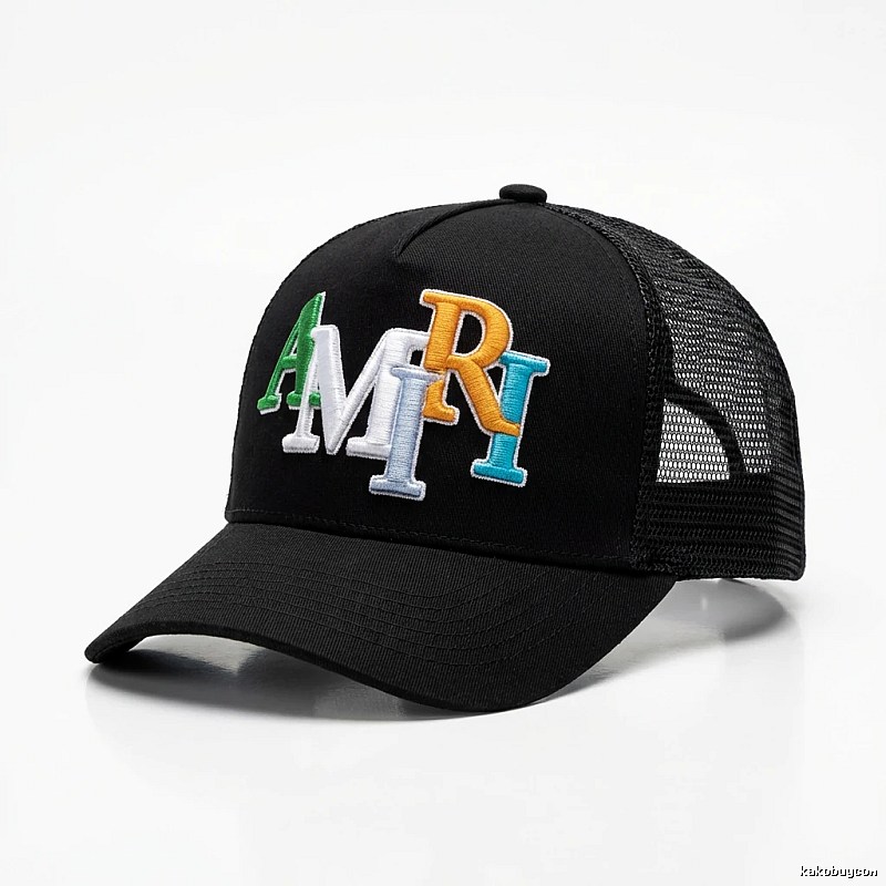 AMIRI letter embroidery black baseball cap