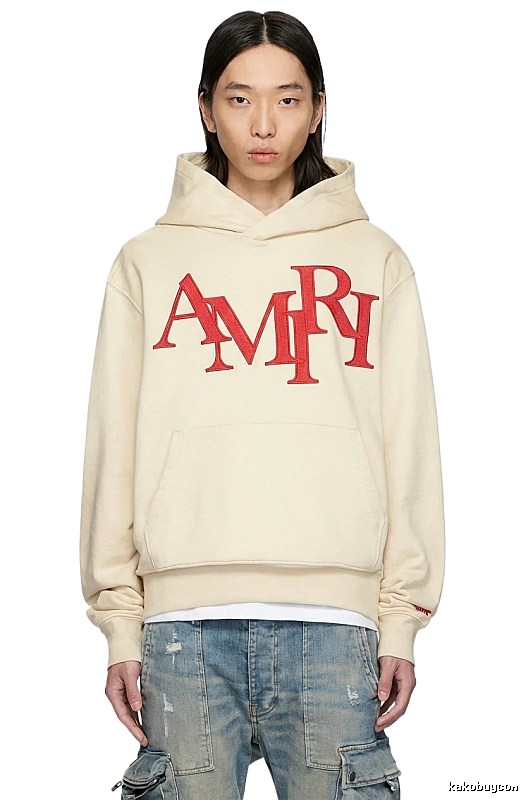 AMIRI Letter Style Beige Sweatshirt