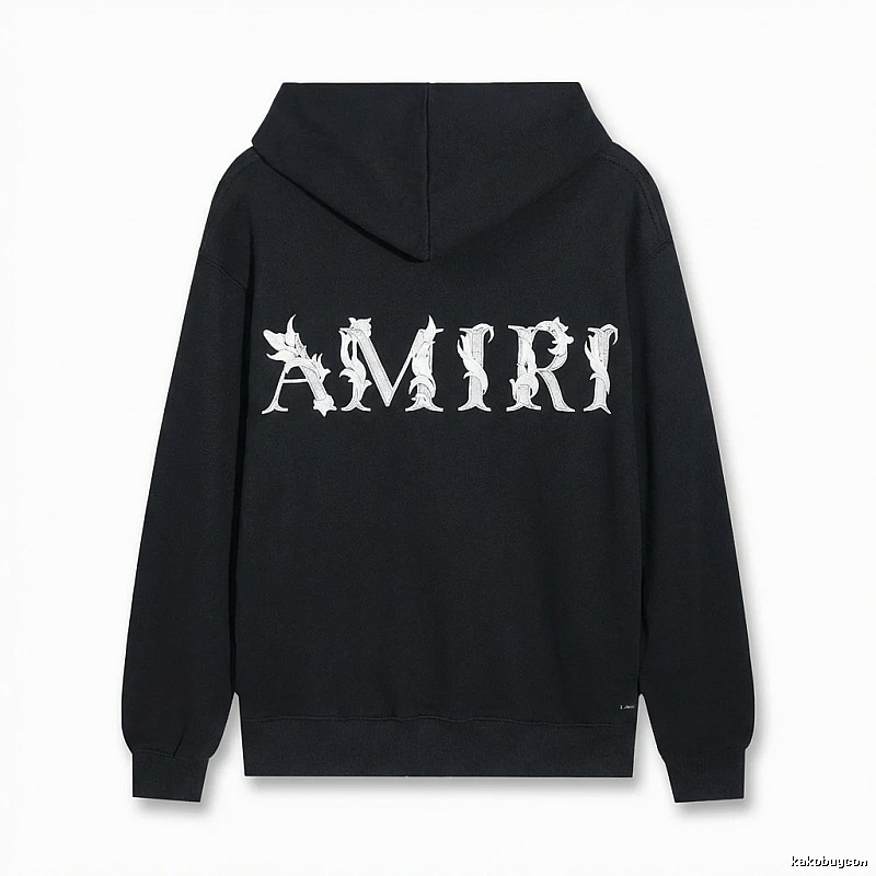 AMIRI letter-style black hoodie