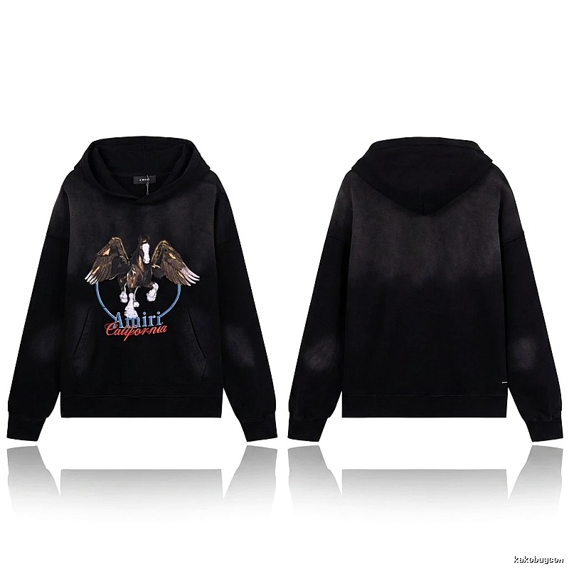 AMIRI Pegasus Retro Black Hoodie