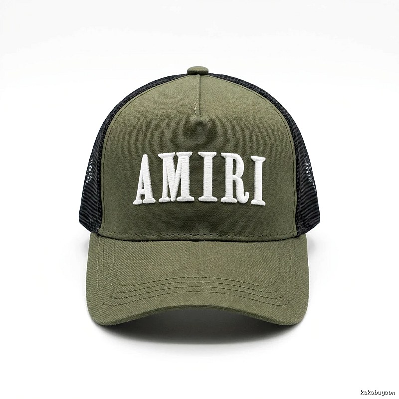 AMIRI Retro Style Olive Green Hat