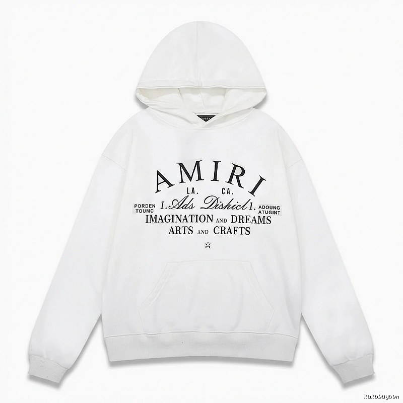 AMIRI retro-style white hoodie