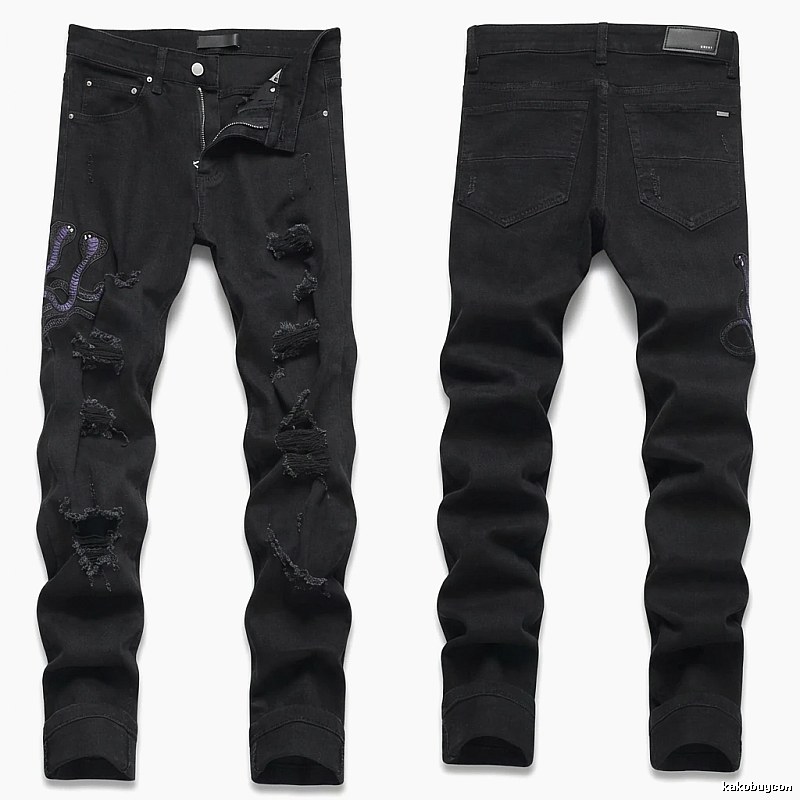 AMIRI Ripped Trendy Black Pants