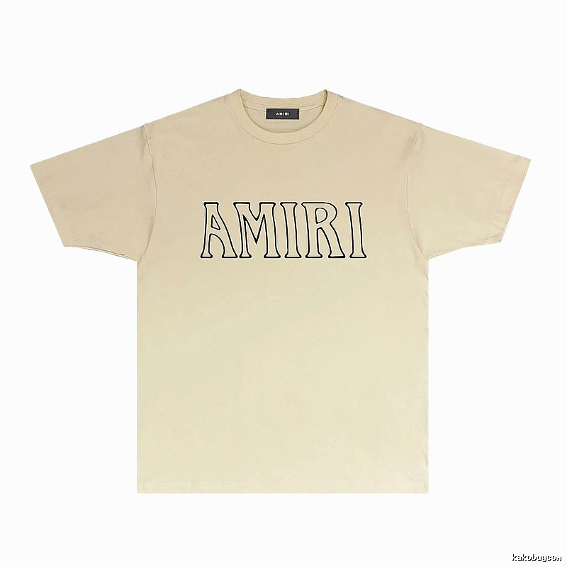 AMIRI simple and fashionable beige T-shirt
