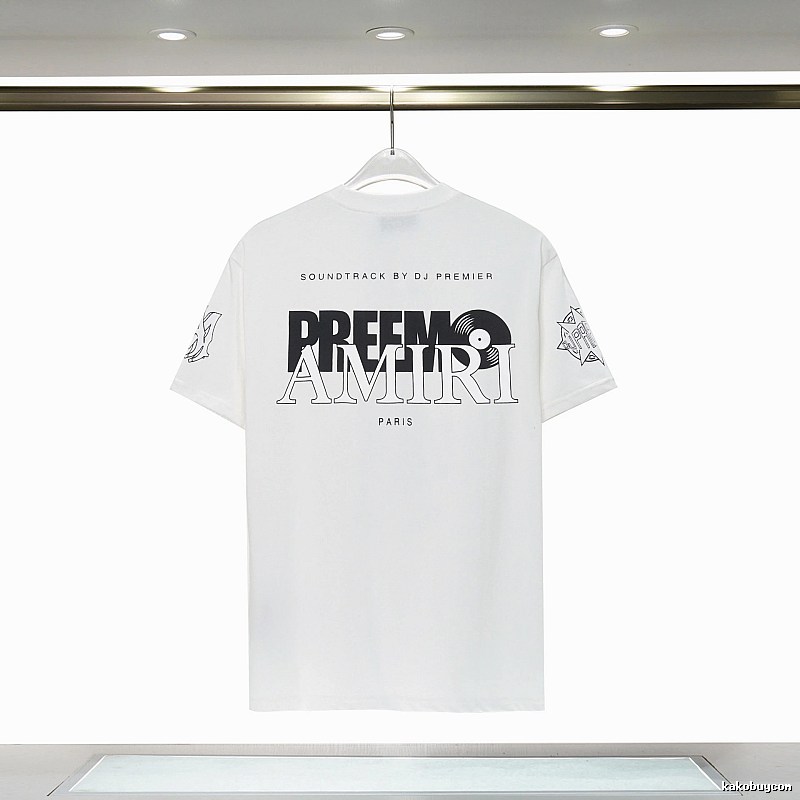 Amiri Sport Graphic T-shirt White Blue Amiri for Warm Weather
