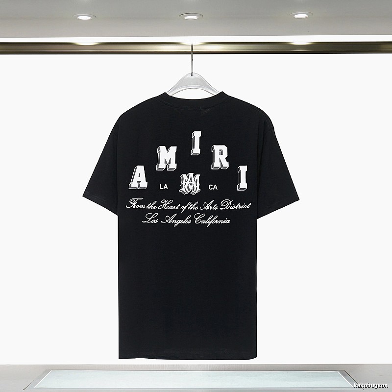 Amiri Streetwear Graphic T-shirt White Blue Amiri with Practical Shape