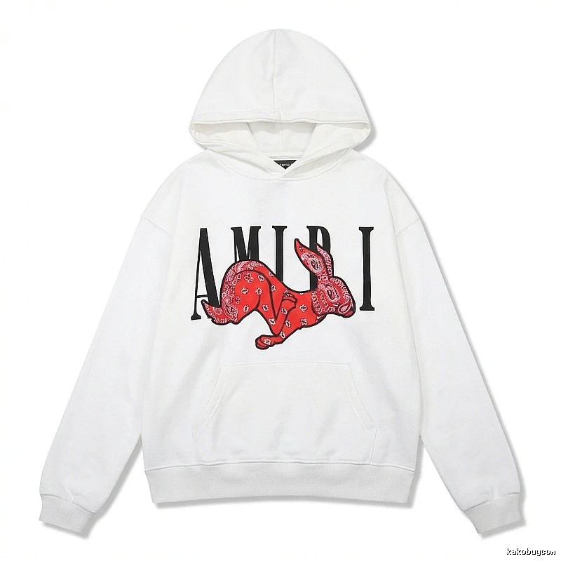 AMIRI White Sweatshirt with Rabbit Print