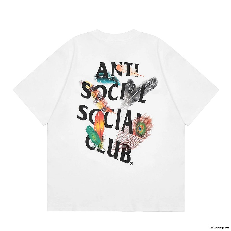 Anti Social Social Club Statement Logo T-shirt Black Orange Anti for Easy Pairing