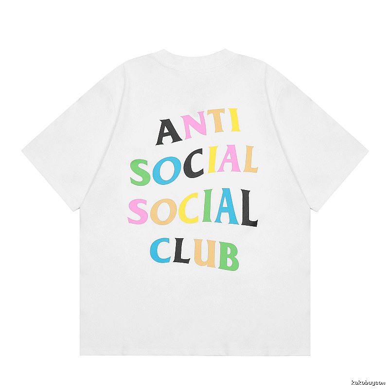 Anti Social Social Club Streetwear Logo T-shirt Black Orange Anti with Logo Accent