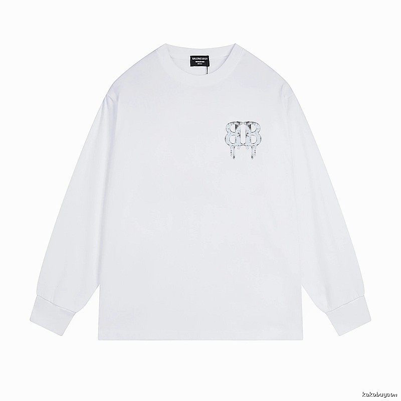 Balenciaga BB-style white sweatshirt