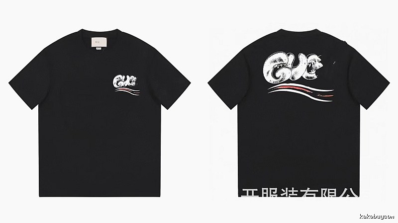 Balenciaga Graffiti Street Style Black T-Shirt