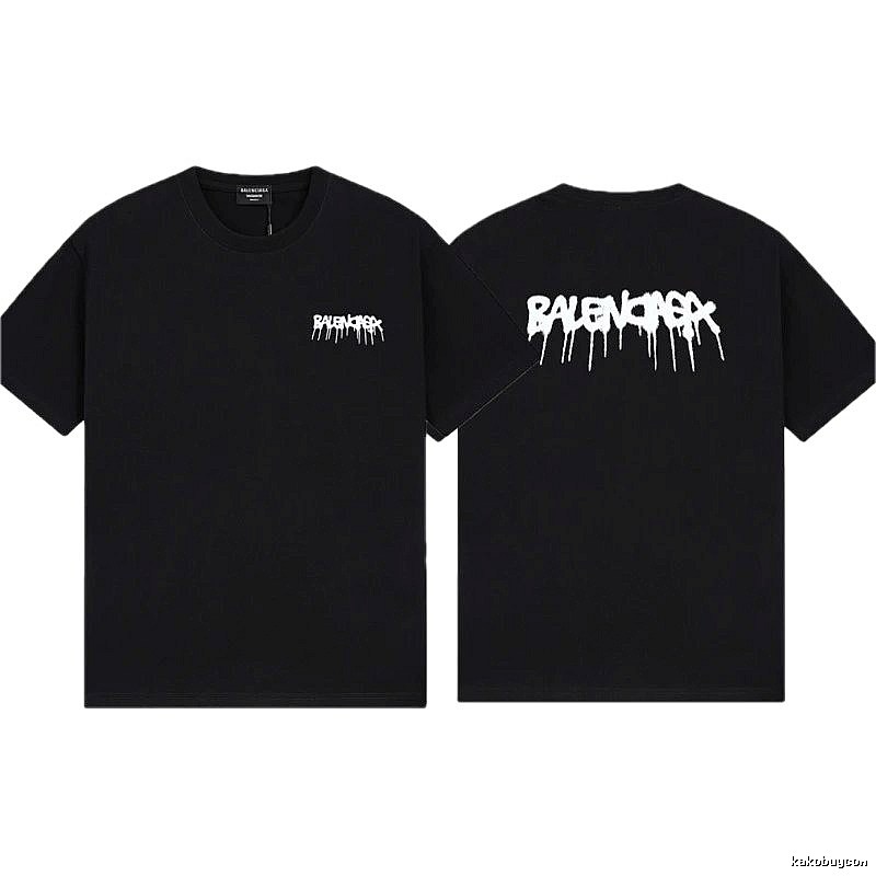Balenciaga Graffiti Street Style Black T-Shirt