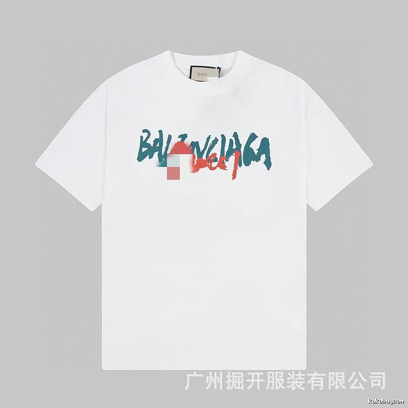 Balenciaga Graffiti Street Style White T-Shirt