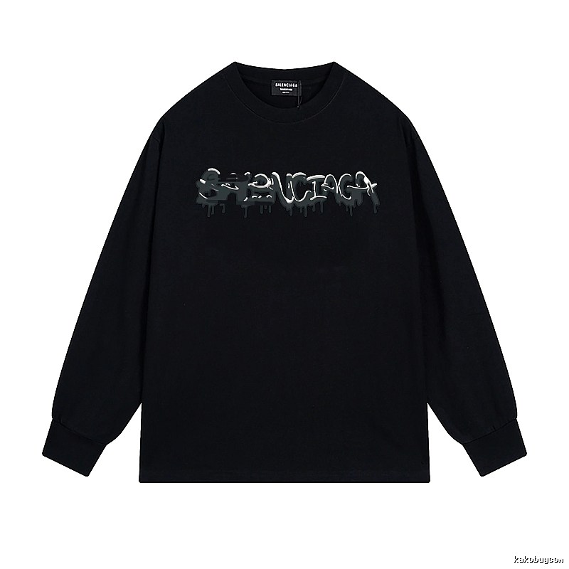 Balenciaga graffiti-style black long-sleeve