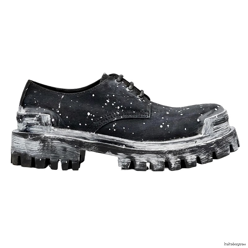 Balenciaga ink-splashing style thick-soled shoes