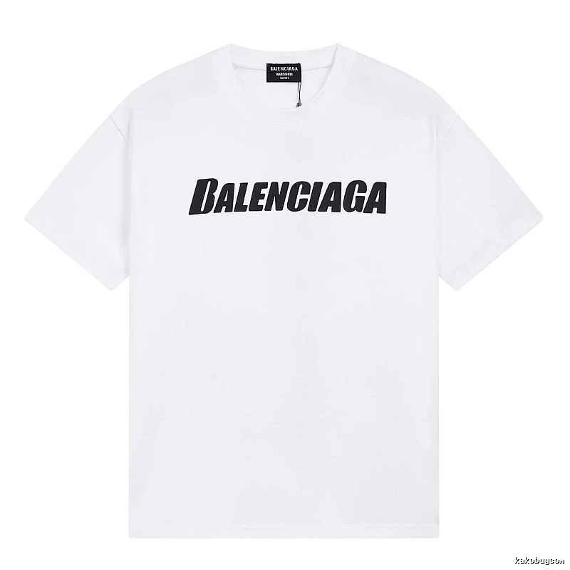 Balenciaga Letter Print Trendy White T-Shirt