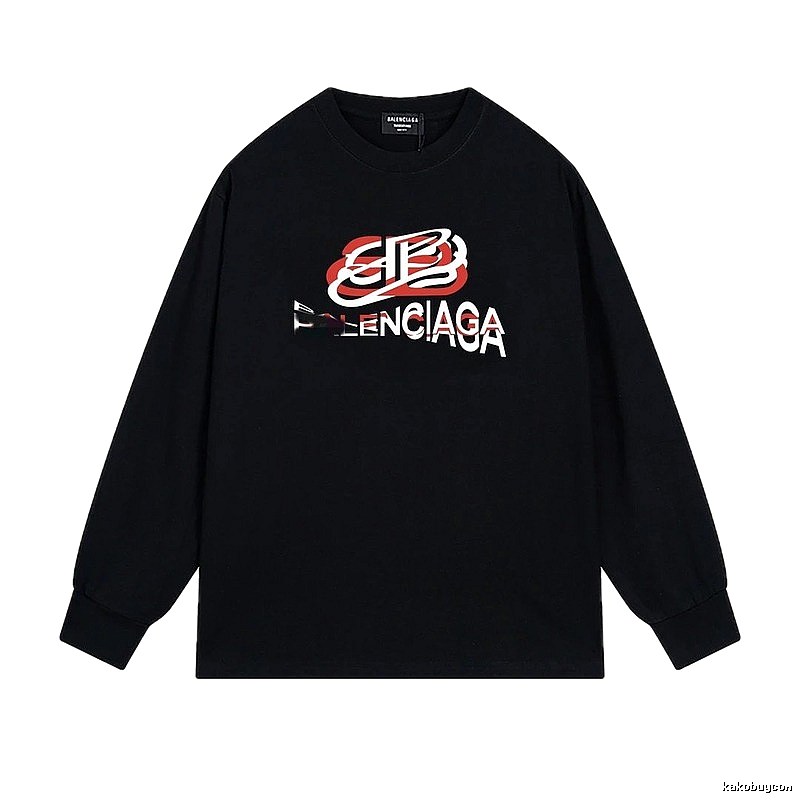 Balenciaga letter-style black T-shirt