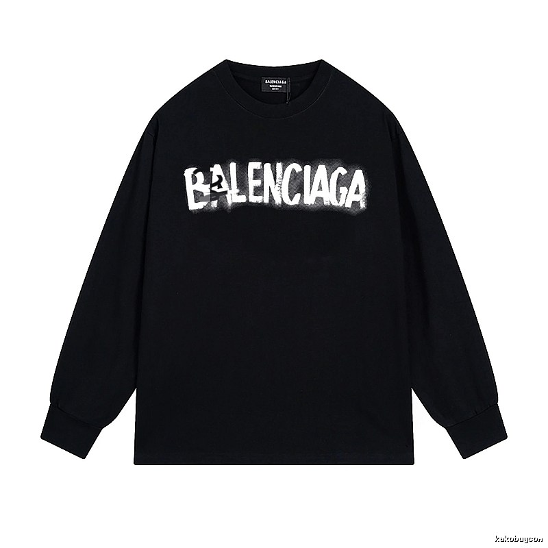 Balenciaga letter style black T-shirt