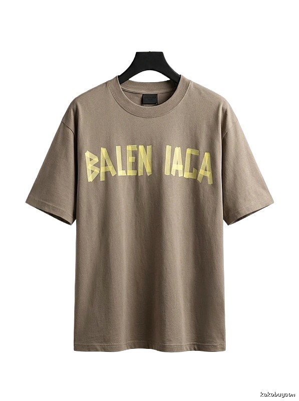 Balenciaga letter trendy brand khaki T-shirt