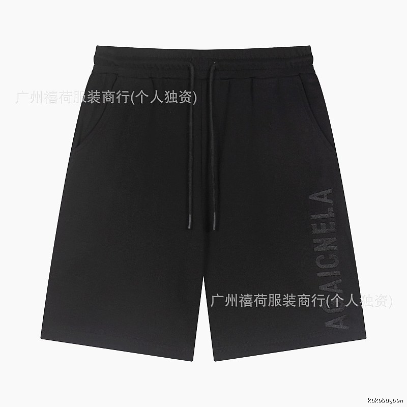 Balenciaga minimalist style black shorts