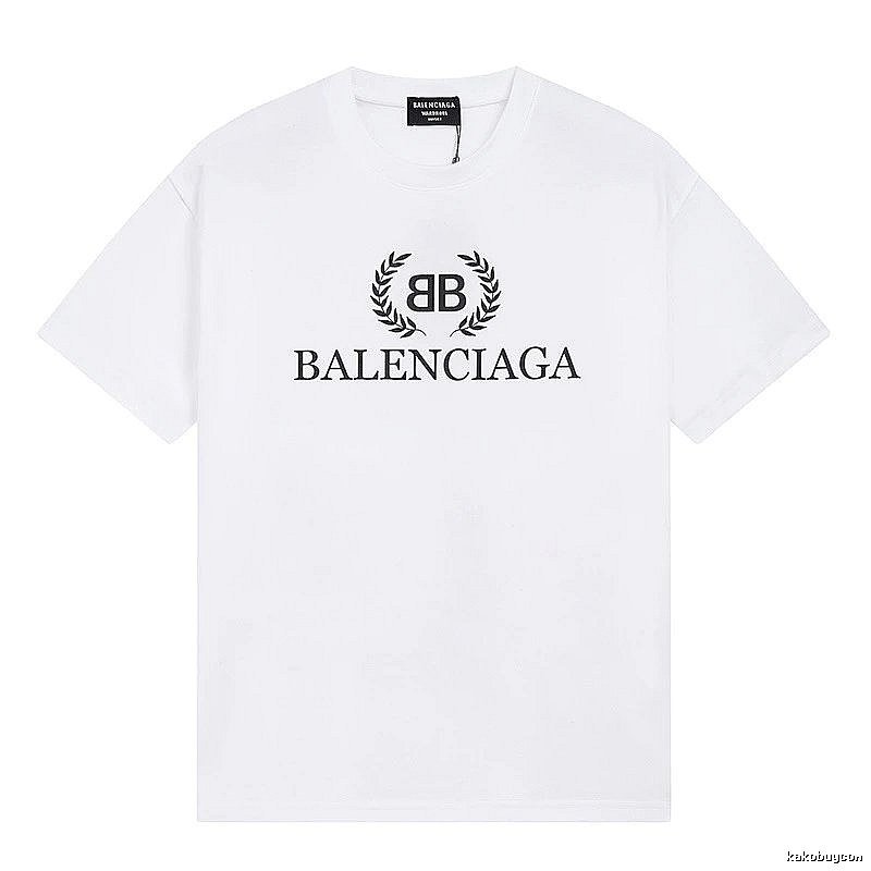 Balenciaga Printed Simple White T-shirt