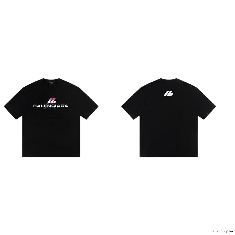 Balenciaga Sport Collection Edgy Cool Style Black Short-sleeve T-shirt