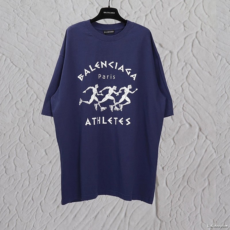 Balenciaga sporty navy blue T-shirt