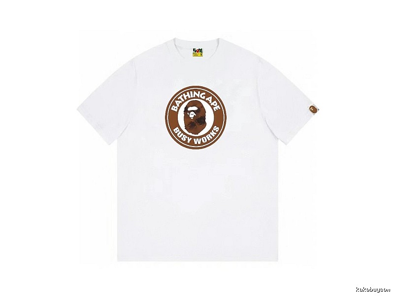 Bape Ape Head white short-sleeved shirt