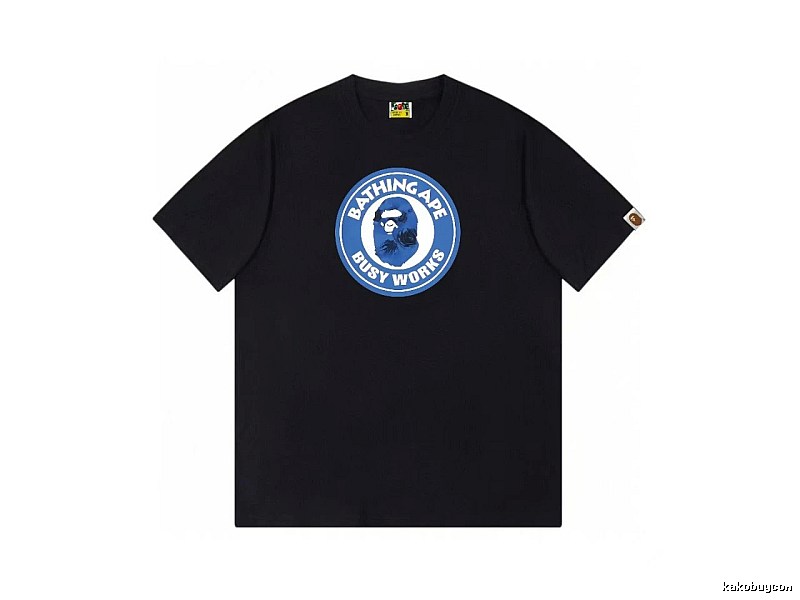 Bape Blue Label Trendy Cool Black T-shirt
