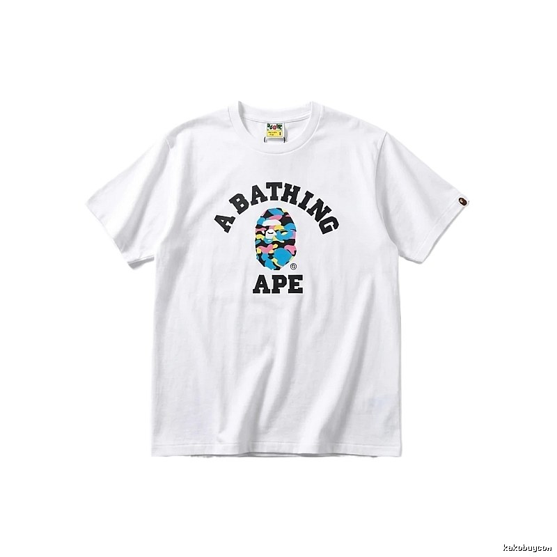 Bape Camouflage Alphabet White T-shirt