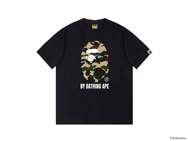 Bape camouflage style black T-shirt