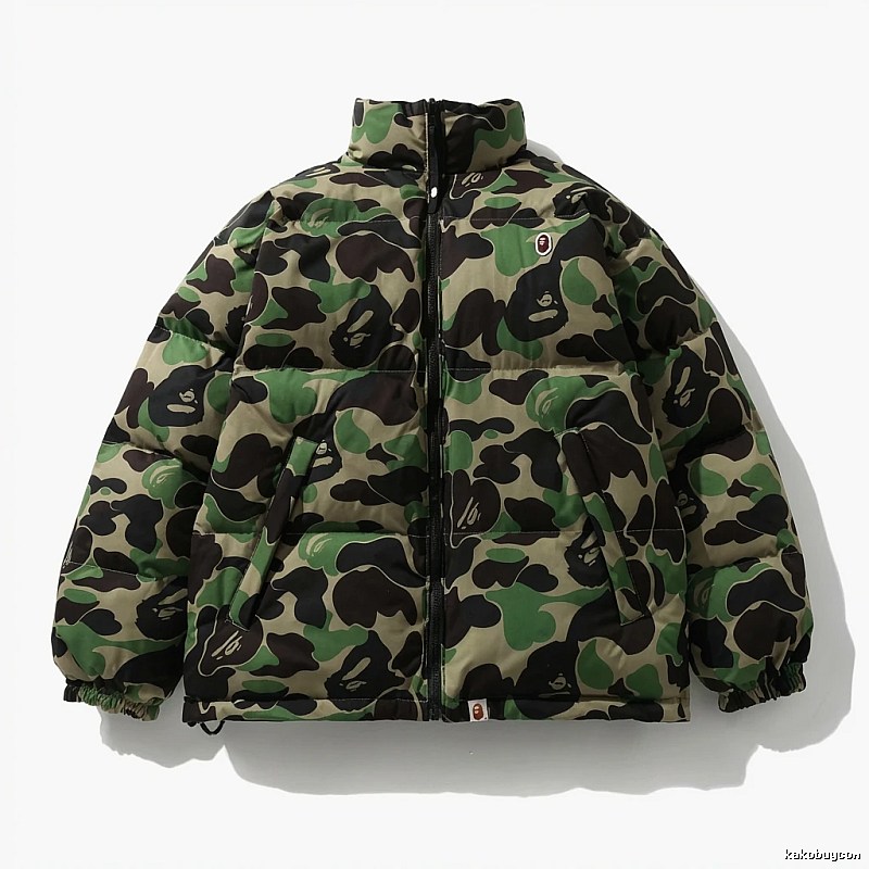 Bape camouflage-style down jacket