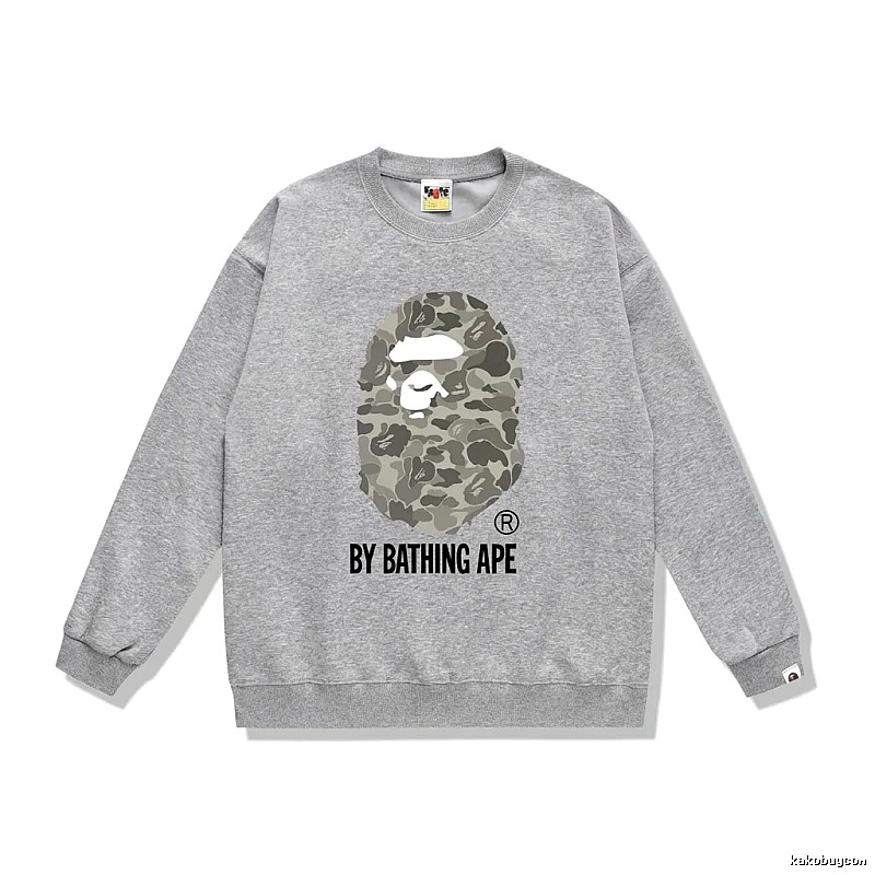 Bape camouflage-style grey sweatshirt